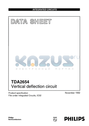 TDA2654 datasheet - Vertical deflection circuit