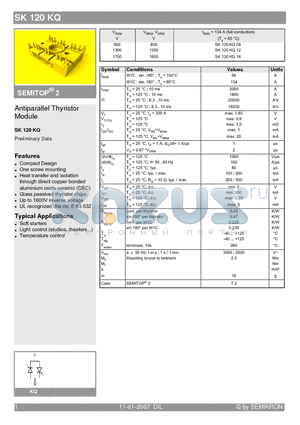 SK120KQ_07 datasheet - Antiparallel Thyristor Module