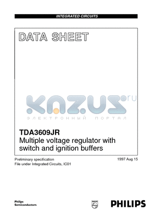 TDA3609 datasheet - Multiple voltage regulator with switch and ignition buffers