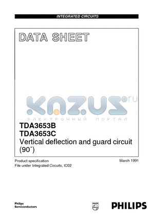 TDA3653 datasheet - Vertical deflection and guard circuit 90`