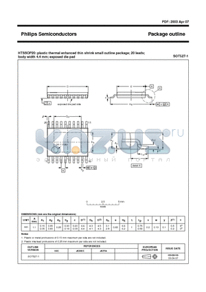 SOT527-1 datasheet - Package outline