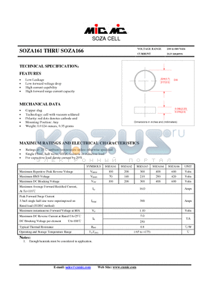 SOZA162 datasheet - SOZA CELL