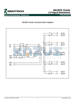 SK1502 datasheet - 1:5 Signal Distribution