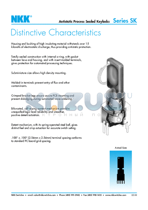 SK15AEG13 datasheet - Antistatic Process Sealed Keylocks