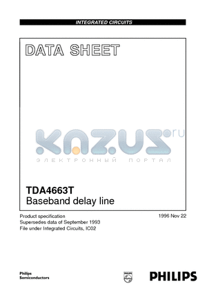 TDA4663T datasheet - Baseband delay line