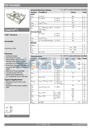 SK15GH063_06 datasheet - IGBT Module