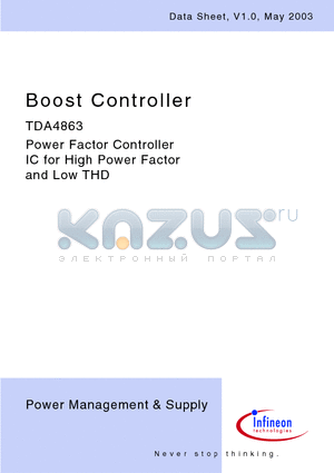 TDA4863 datasheet - Boost Controller