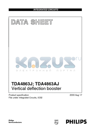TDA4863A datasheet - Vertical deflection booster