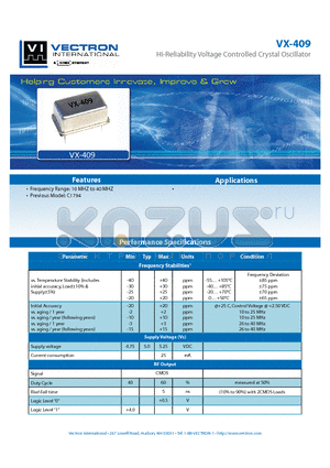 VX-4090-DAB-KCSX datasheet - Hi-Reliability Voltage Controlled Crystal Oscillator