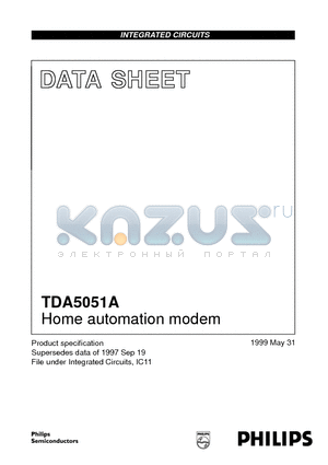 TDA5051A datasheet - Home automation modem