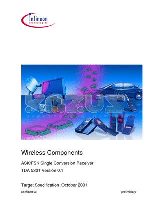 TDA5221 datasheet - ASK/FSK Single Conversion Receiver