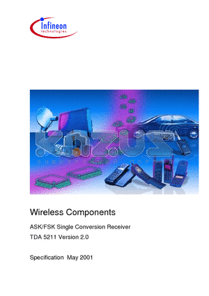 TDA5211 datasheet - ASK/FSK Single Conversion Receiver