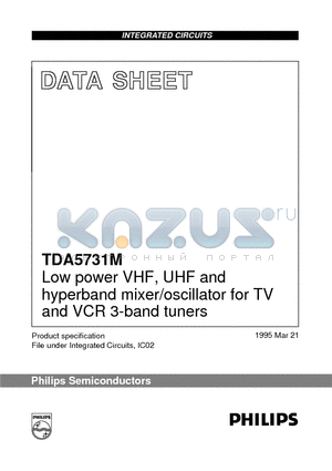TDA5731M datasheet - Low power VHF, UHF and hyperband mixer/oscillator for TV and VCR 3-band tuners