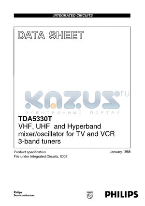 TDA5330T datasheet - VHF, UHF and Hyperband mixer/oscillator for TV and VCR 3-band tuners