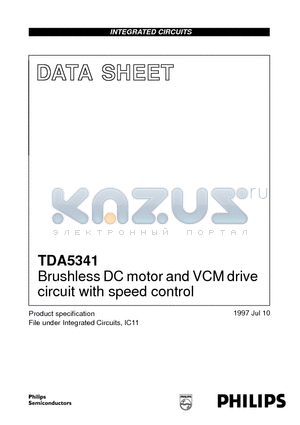 TDA5341 datasheet - Brushless DC motor and VCM drive circuit with speed control
