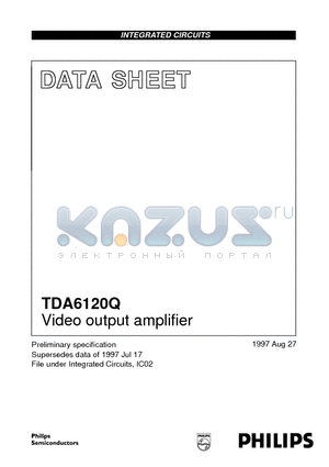 TDA6120 datasheet - Video output amplifier