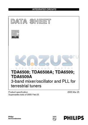 TDA6508 datasheet - 3-band mixer/oscillator and PLL for terrestrial tuners
