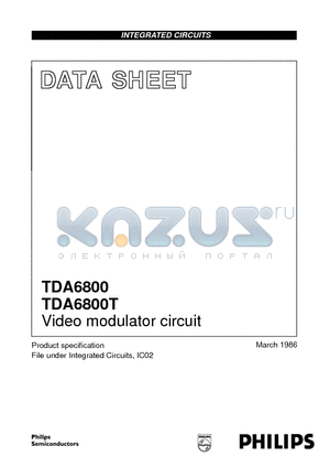 TDA6800T datasheet - Video modulator circuit