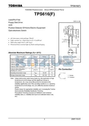 TPS616_07 datasheet - Silicon NPN Epitaxial Planar