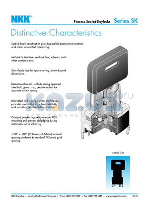 SK22AG30 datasheet - Process Sealed Keylocks