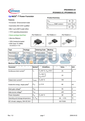 SP0000-87997 datasheet - OptiMOS^-T Power-Transistor