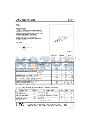 US104S datasheet - SCRs