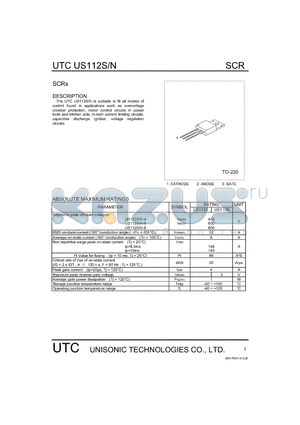 US112S datasheet - Suitable to fit all modes of control Found in applications such as Overvoltage crowbar protection