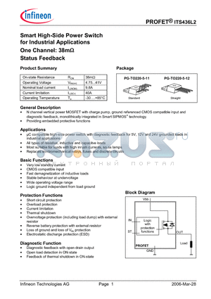 SP000221231 datasheet - Smart High-Side Power Switch for Industrial Applications