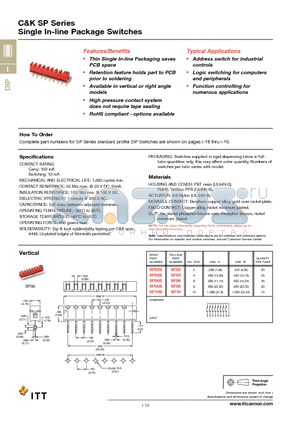 SP02 datasheet - Single In-line Package Switches