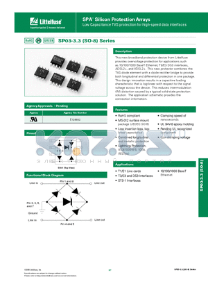 SP03-3.3BTG datasheet - Low Capacitance TVS protection for high-speed data interfaces