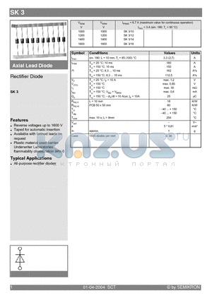 SK3/12 datasheet - Rectifier Diode