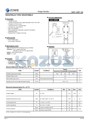 WZ4GP20MLH datasheet - Bridge Rectifier