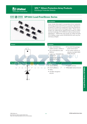 SP1003 datasheet - ESD/Surge Protection Devices