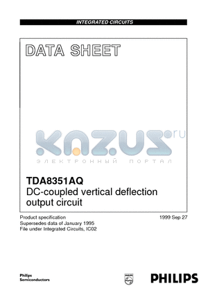TDA8351AQ datasheet - DC-coupled vertical deflection output circuit