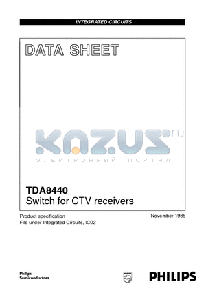 TDA8440 datasheet - Switch for CTV receivers