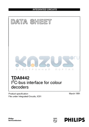 TDA8442 datasheet - I2C-bus interface for colour decoders