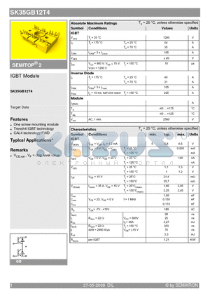 SK35GB12T4 datasheet - IGBT Module