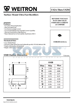 US2D datasheet - Surface Mount Ultra Fast Rectifiers