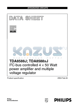 TDA8588AJ datasheet - I2C-bus controlled 4 x 50 Watt power amplifier and multiple voltage regulator