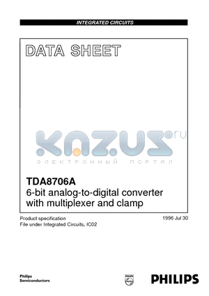 TDA8706AM datasheet - 6-bit analog-to-digital converter with multiplexer and clamp