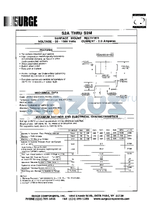 S2K datasheet - SURFACE MOUNT RECTIFIER VOLTAGE - 50 TO 1000 Volts CURRENT - 2.0 Ampere