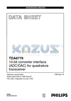 TDA8779H datasheet - 10-bit converter interface ADC/DAC for quadrature transceiver