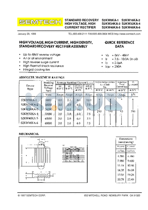 S2KW32KA-4 datasheet - STANDARD RECOVERY HIGH VOLTAGE, HIGH CURRENT RECTIFIER