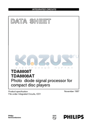 TDA8808AT datasheet - Photo diode signal processor for compact disc players