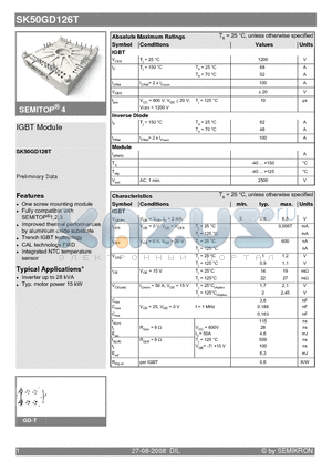 SK50GD126T datasheet - IGBT Module