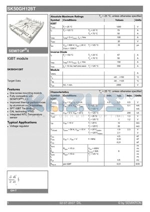 SK50GH128T datasheet - IGBT module