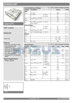 SK50GH128T datasheet - IGBT module
