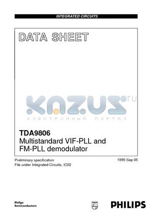 TDA9806 datasheet - Multistandard VIF-PLL and FM-PLL demodulator