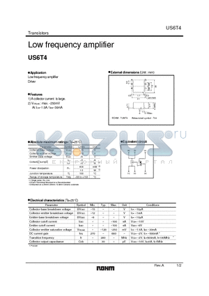 US6T4 datasheet - Low frequency amplifier