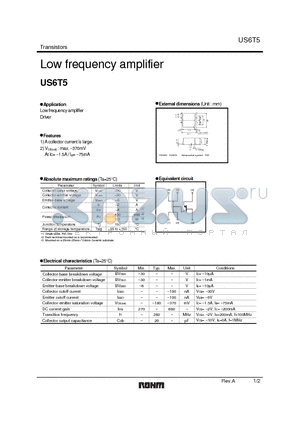 US6T5 datasheet - Low frequency amplifier